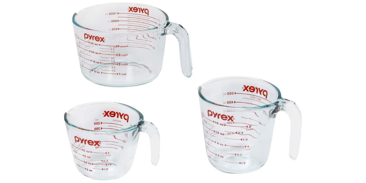Pyrex Essentials (3-Pack) Glass Measuring Cups Set