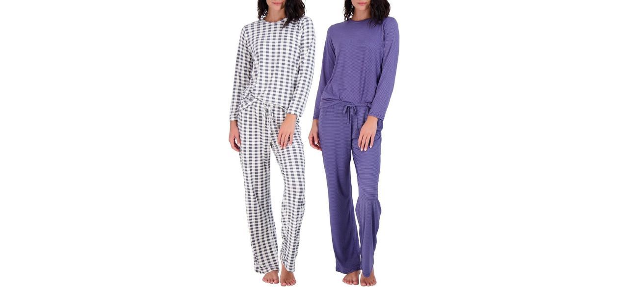 Real Essentials 2 Pack: Women's Pajama Set on two women on white background