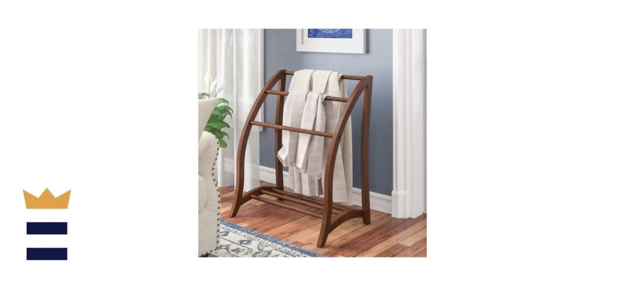 Red Barrel Studio Espinosa Solid Wood Blanket_Quilt Rack