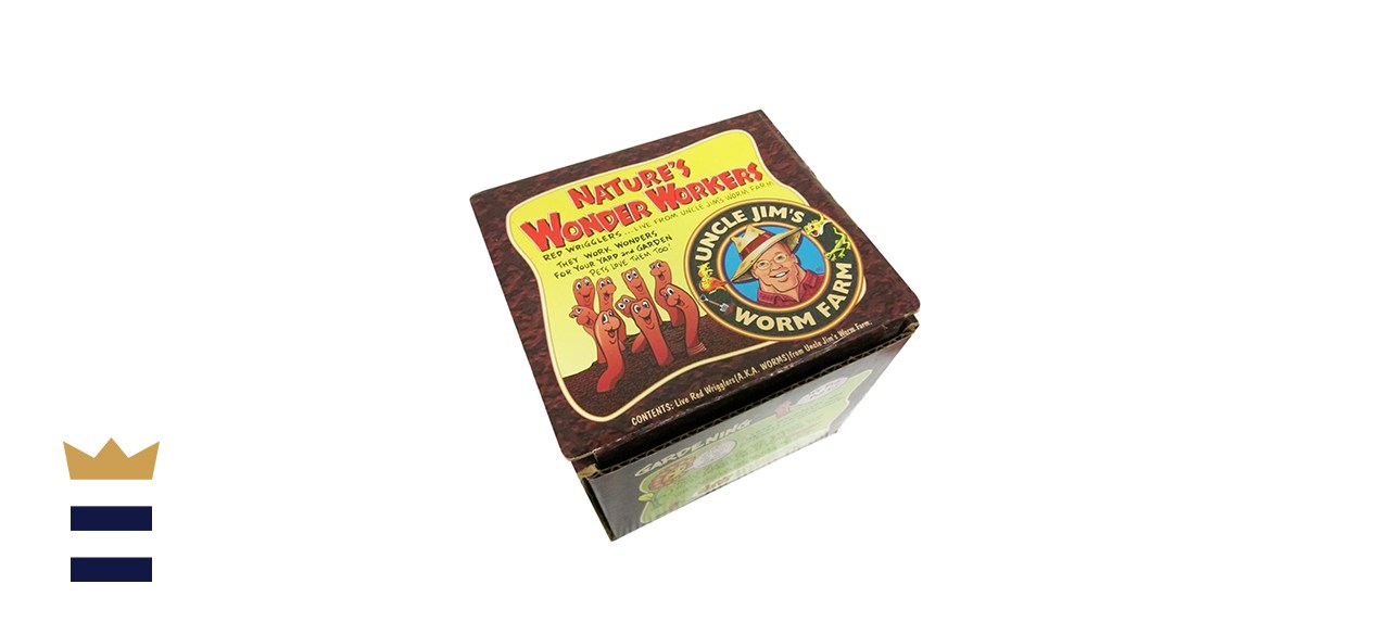 Uncle Jim's Worm Farm 250 Count Red Wiggler Live Composting Worms