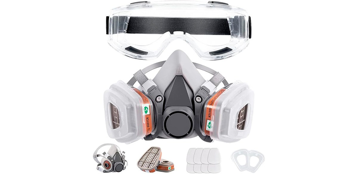 Respirator Mask Reusable Half Face Gas Cover-Shield