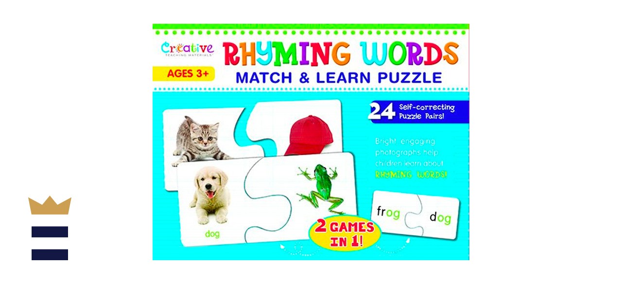 Rhyming Words Match and Learn Puzzle