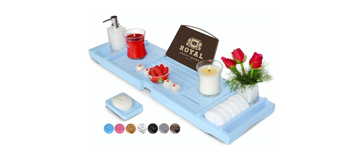 Royal Craft Wood Luxury Bathtub Caddy Tray