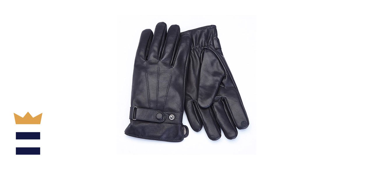 ROYCE New York Men's Lambskin Touch Screen Cashmere Gloves