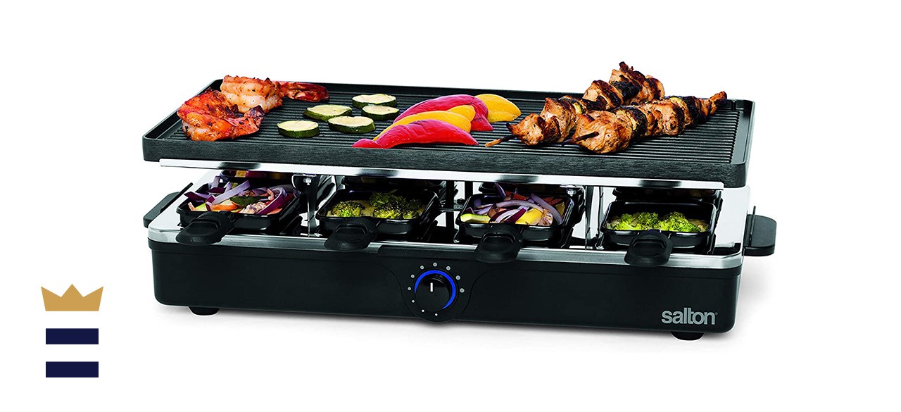 8 Persons Raclette Grill with Stone Plate - China Raclette Grill