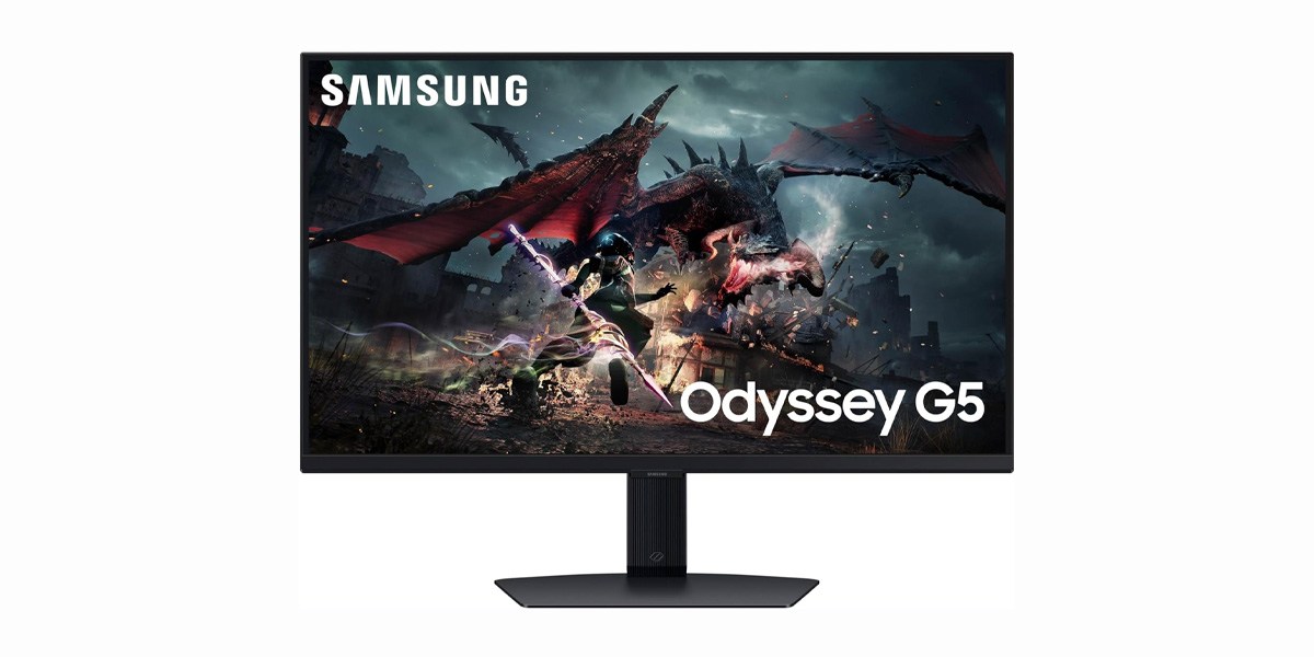 Samsung Odyssey G50D on white background