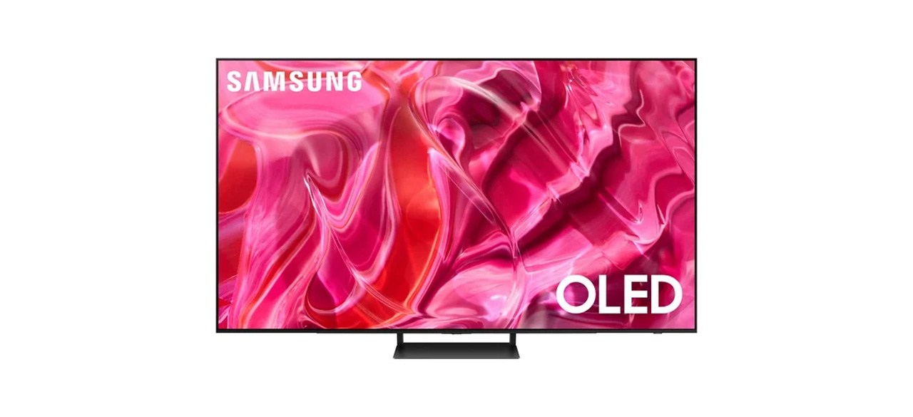 Samsung 65-inch S90C OLED 4K Smart TV on white background