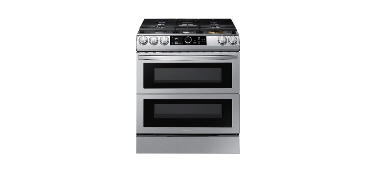 Samsung -6.3 cu. ft. Flex Duo Front Control Slide-In Dual Fuel Range