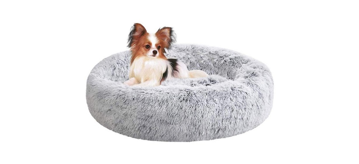 SAVFOX Long Plush Comfy Calming &amp; Self-Warming Orthopedic Bed for Cat &amp; Dog