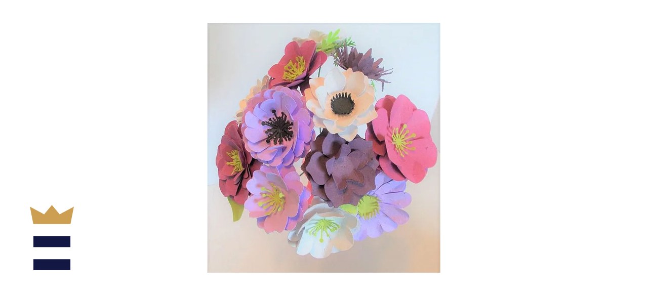 Seeded paper flower bouquet