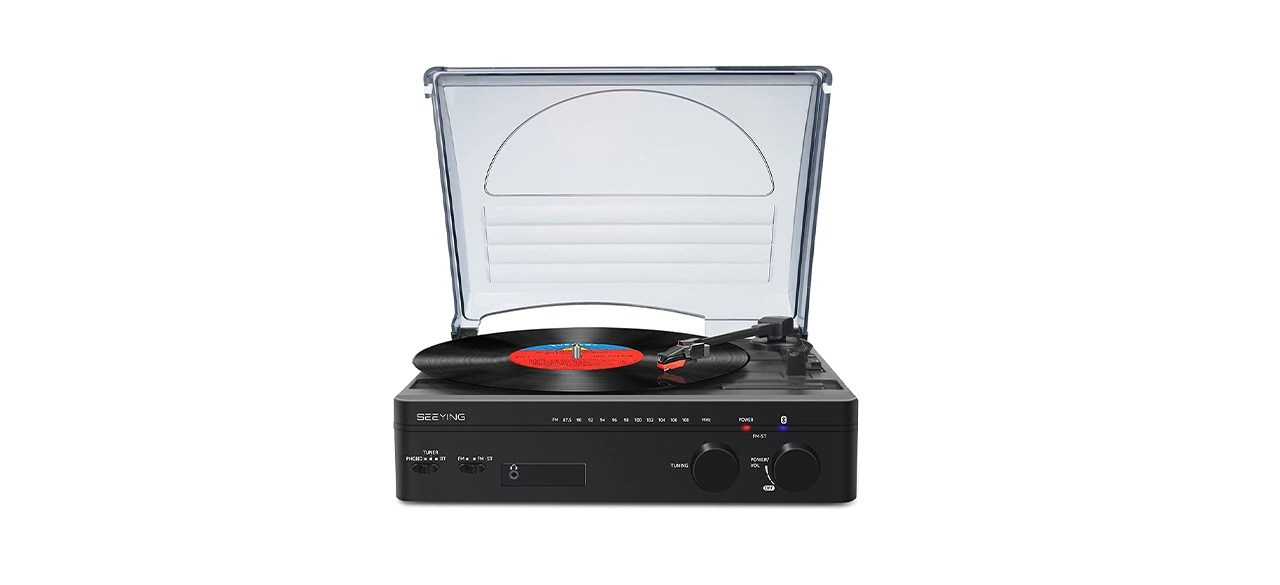 seeying record player bluetooth turntable