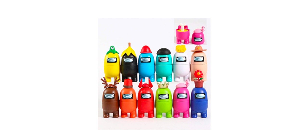 Set of 12 customizable Among Us figurines