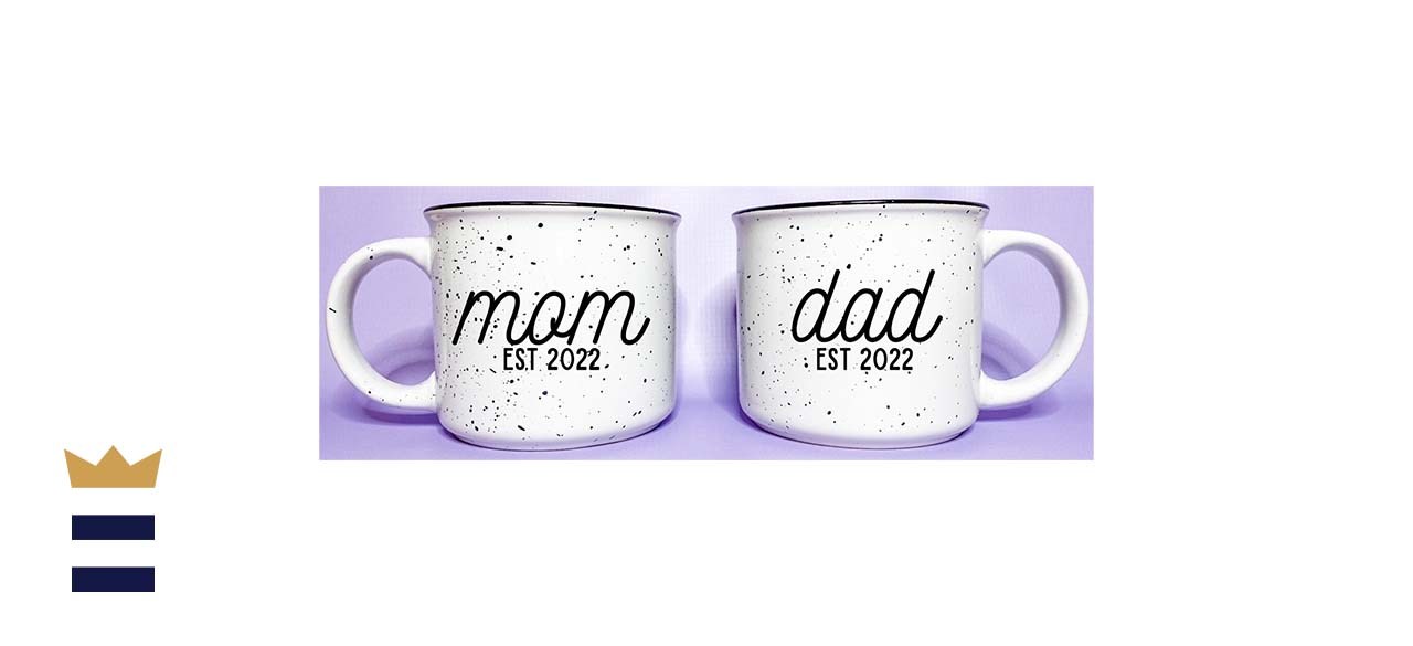 Shop Brittyland Mom and Dad Custom Est Year Ceramic Speckled Camper Mugs