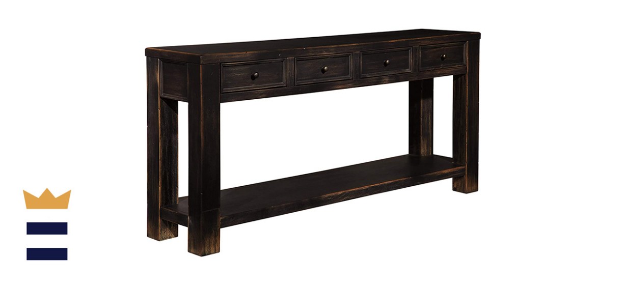 Signature Design By Ashley Gavelston Rustic Console Table