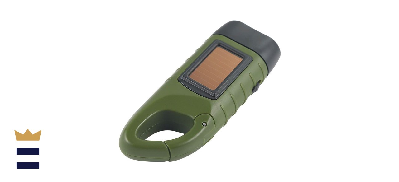 Simpeak Hand Crank Solar-Powered LED Flashlight