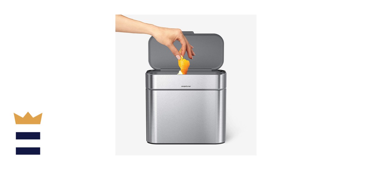 SimpleHuman Brushed Stainless Steel Compost Caddy