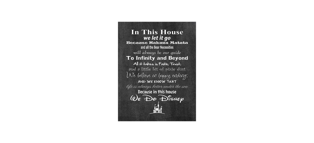 Simply Remarkable “In This House We Do Disney” Poster