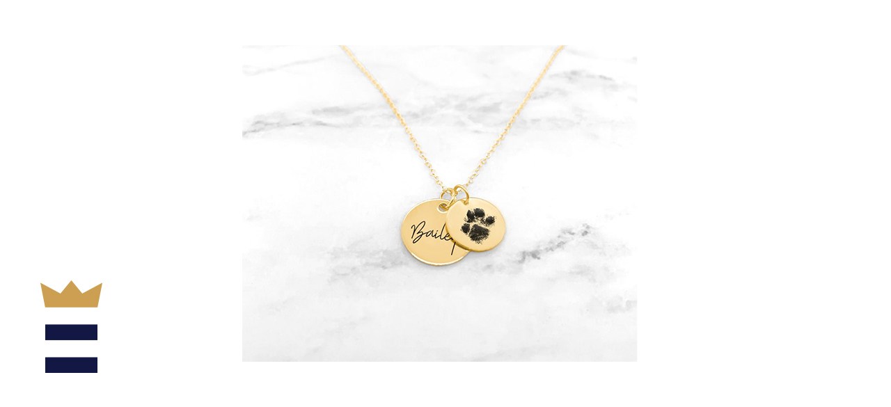 Sincerely Silver Shop Paw Print Necklace