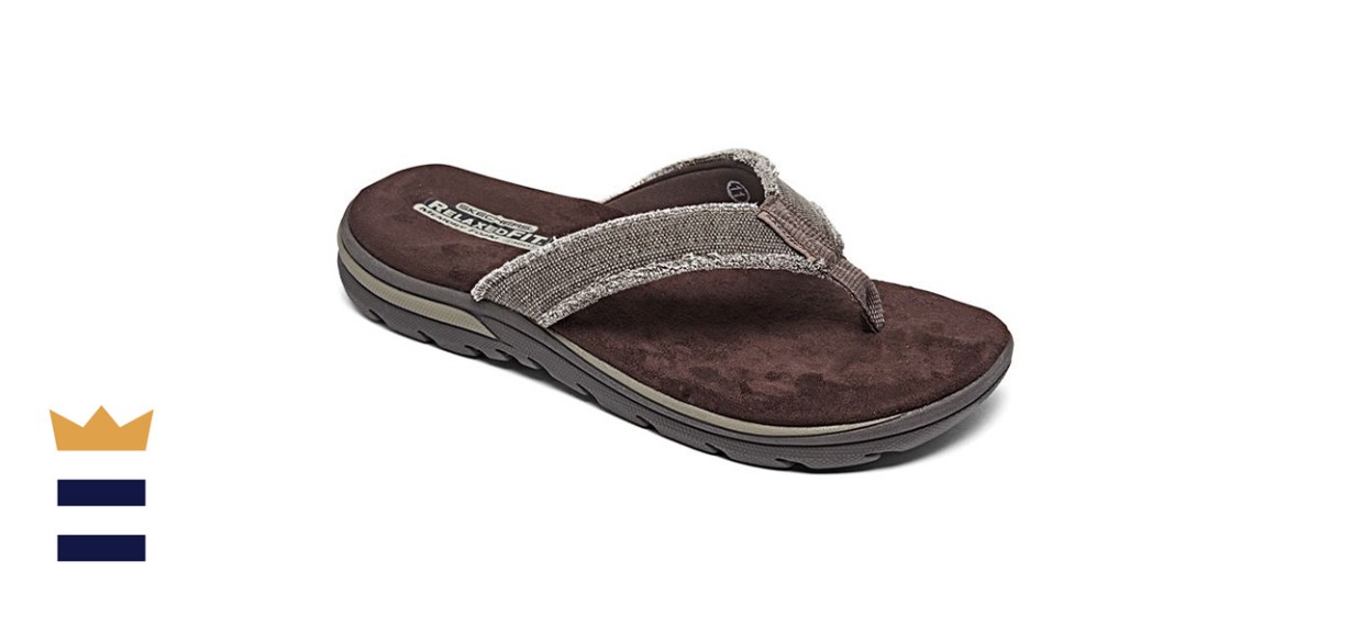 Skechers Mens Relaxed Fit Supreme Bosnia Thong Sandals