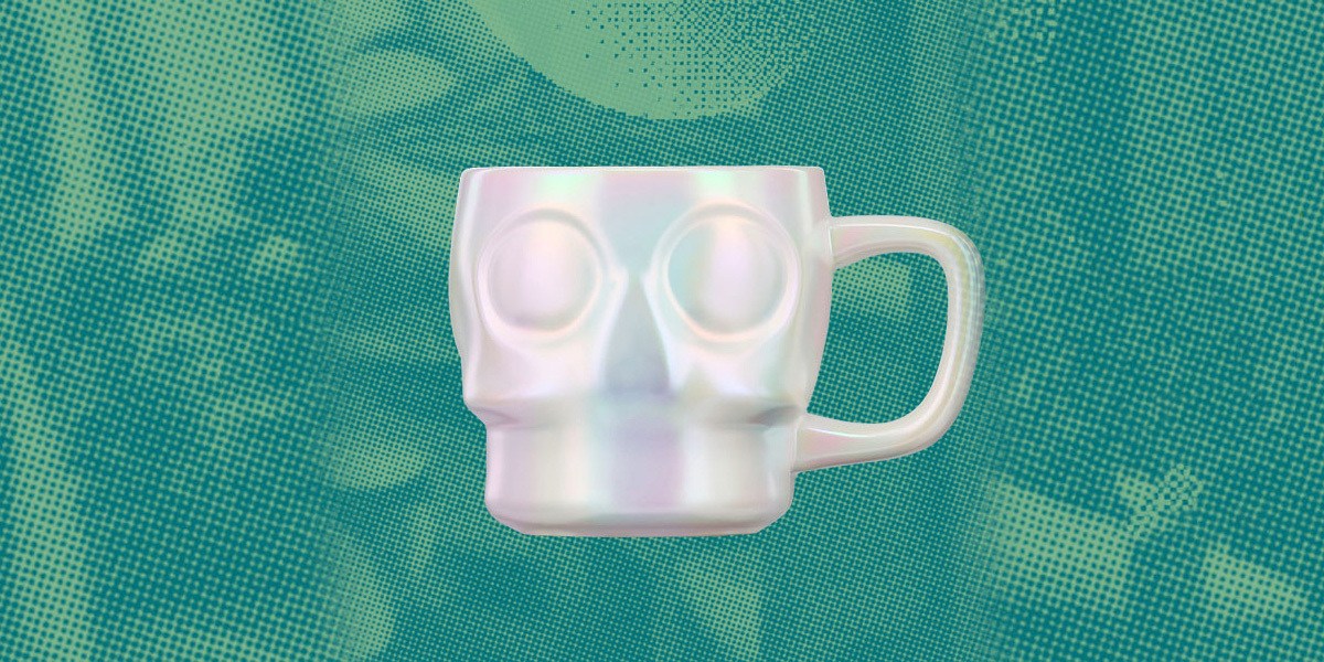 Iridescent Luster Skull Mug