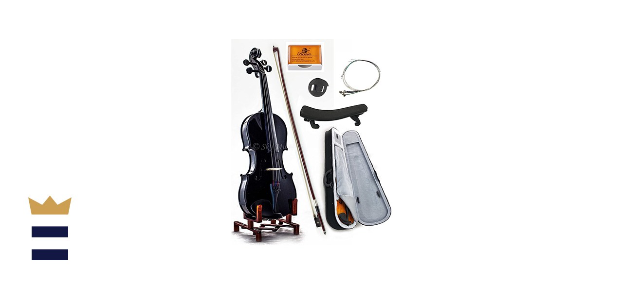 SKY VN201 Black Violin with Lightweight Case