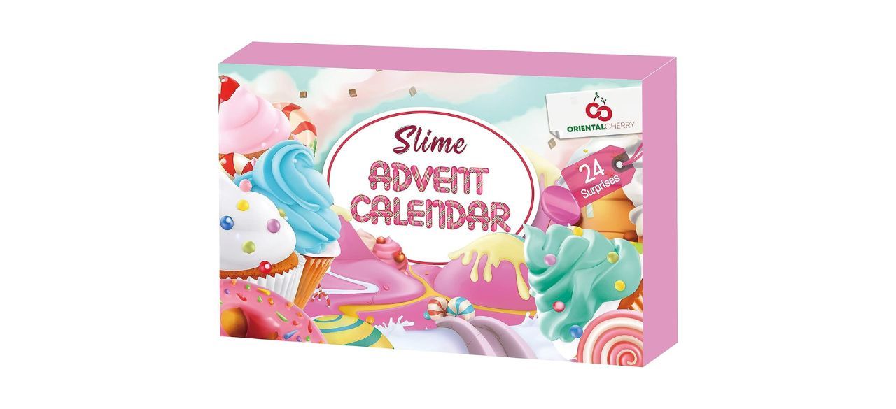 Slime Advent Calendar on white background