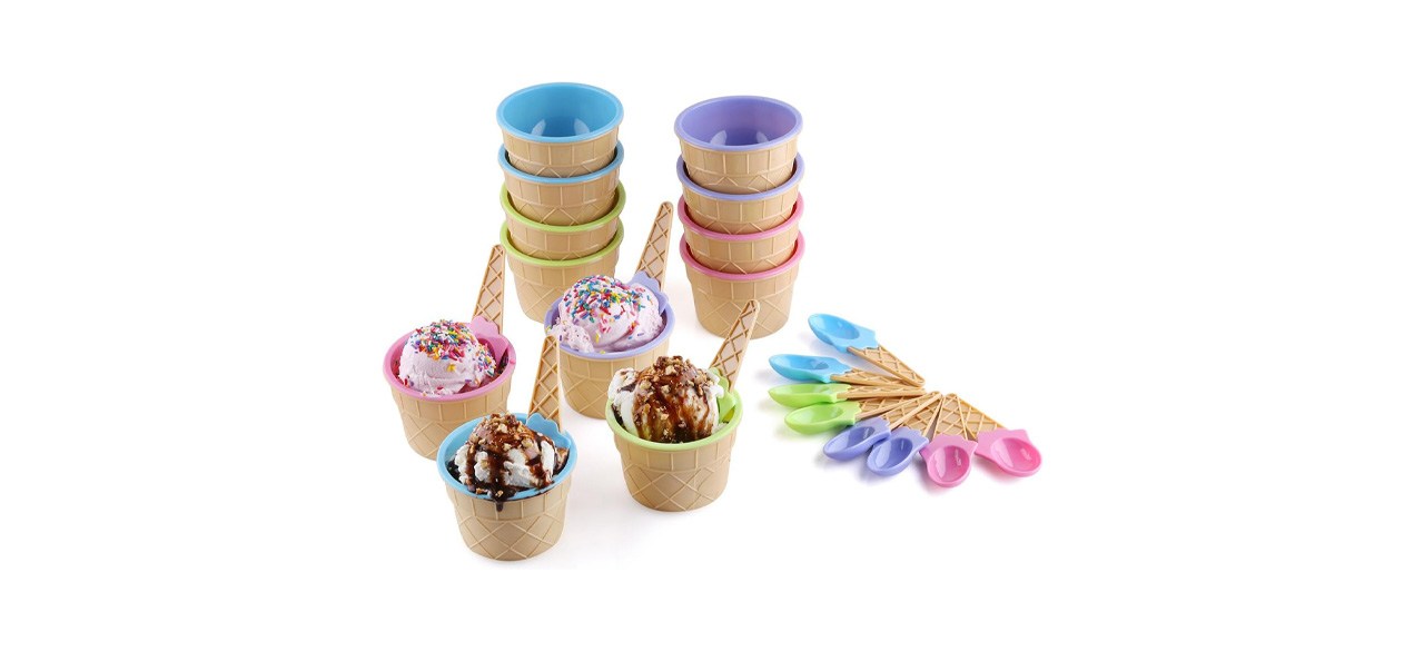 Greenco Ice Cream Bowls and Spoons