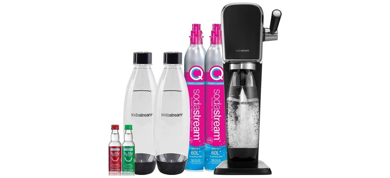 SodaStream Art Sparkling Water Maker Bundle on white background