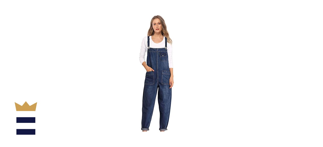 Soojun Women’s Casual Baggy Denim Bib Overall