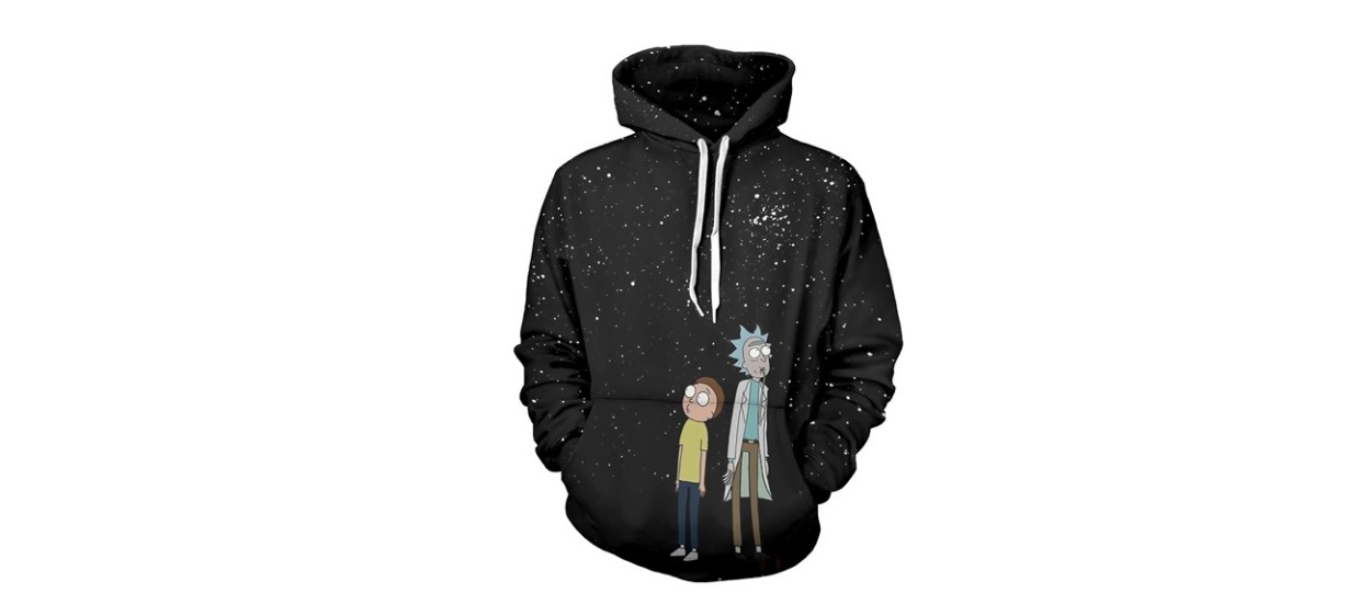 Splatter Print Rick and Morty Hoodie