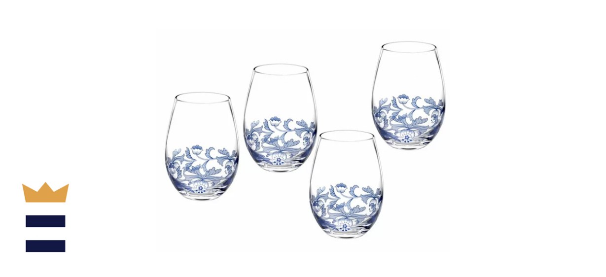 Spode Blue Italian Stemless Wine Glass Spode Blue Italian Stemless Wine Glass