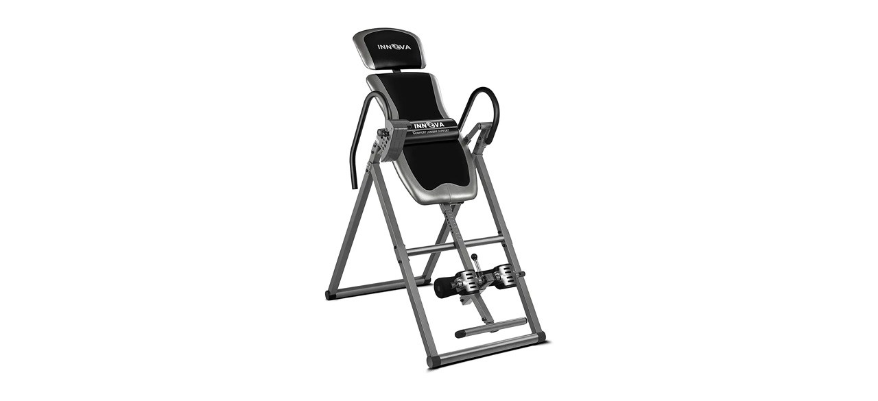 black and gray inversion table on white background