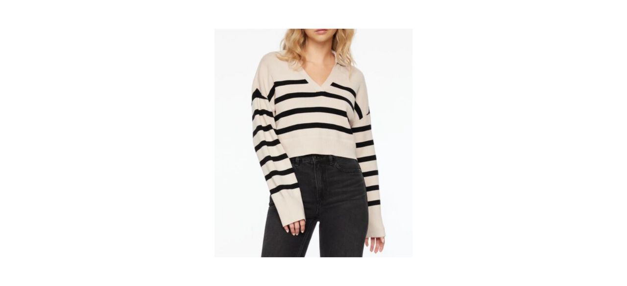 Dynamite Cropped Polo Sweater