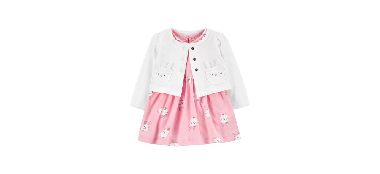 Carter's Baby Girl Easter Dress and Cardigan Set