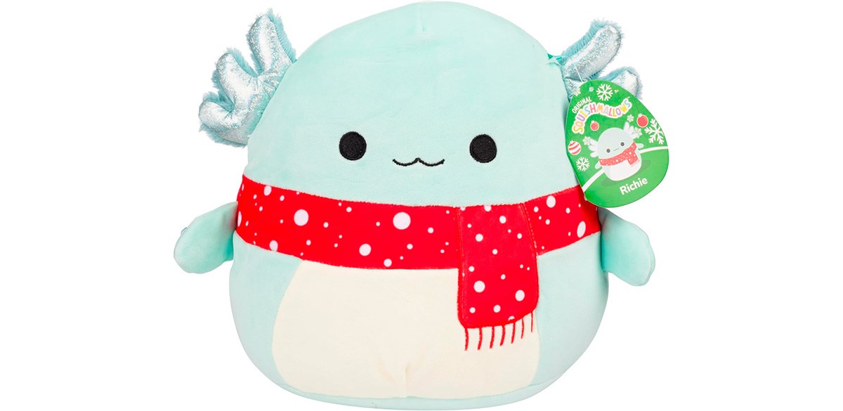 Squishmallows Original 10-Inch Richie The Christmas Axolotl