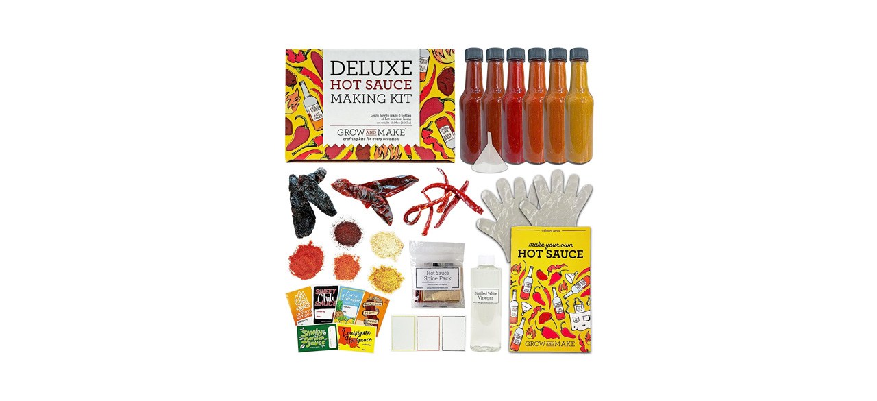 Grow and Make Deluxe DIY Hot Sauce Making Kit - Learn How to Make 6 Spicy Sauces