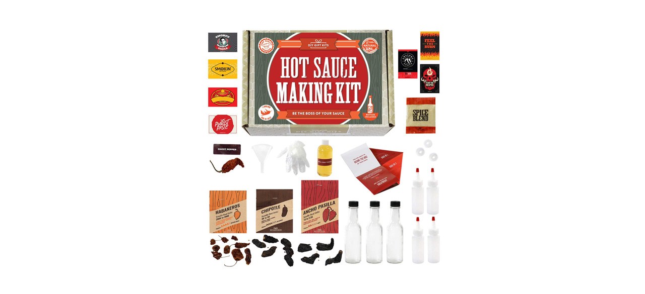 DIY Gift Kits Hot Sauce Making Kit on white background