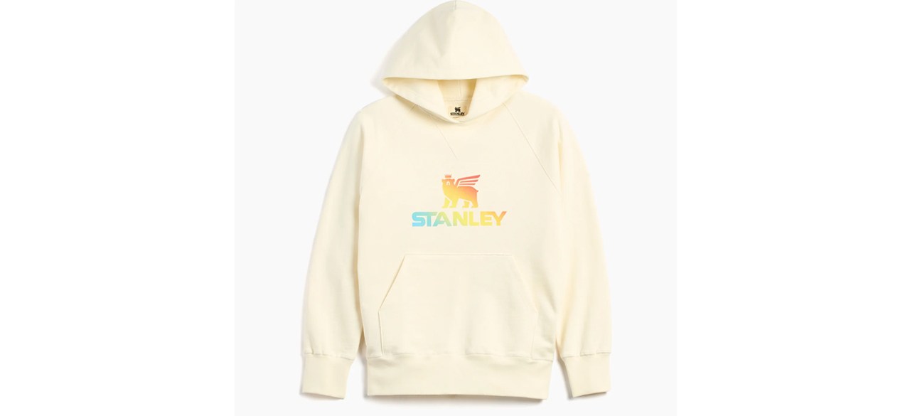 Ivory Stanley THE GRADIENT HOODIE on gray background