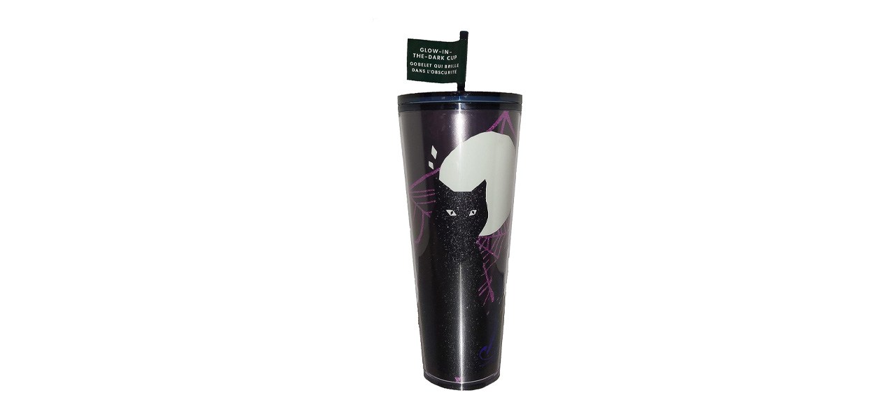 Glow in the Dark Black Cat Tumbler