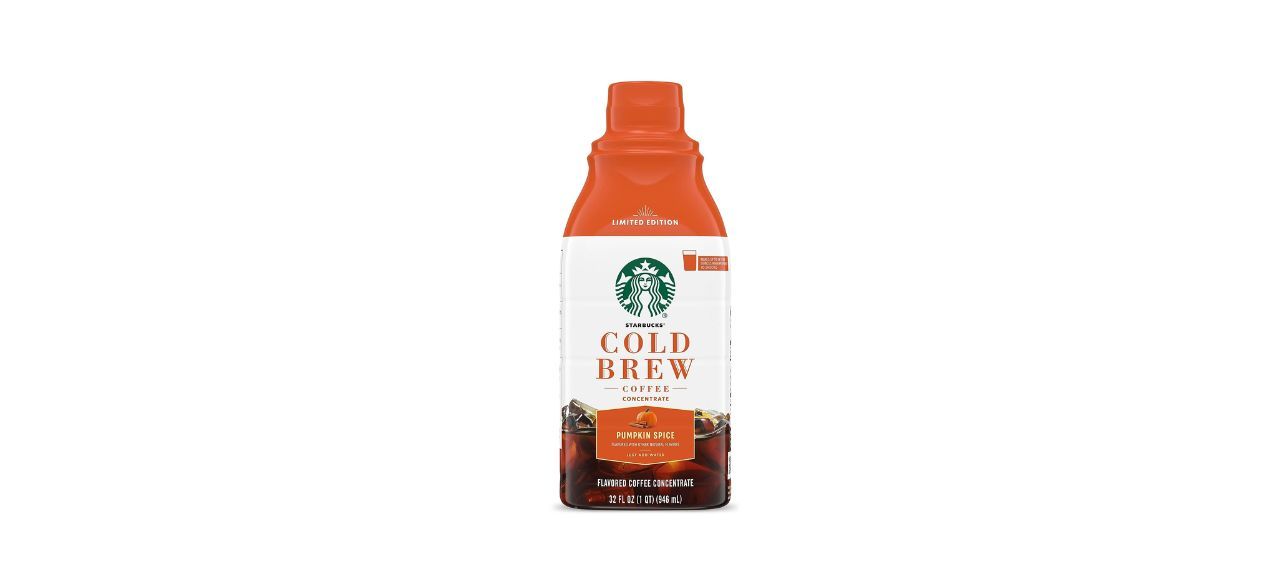 Pumpkin Spice Flavored Starbucks Cold Brew Coffee Concentrate