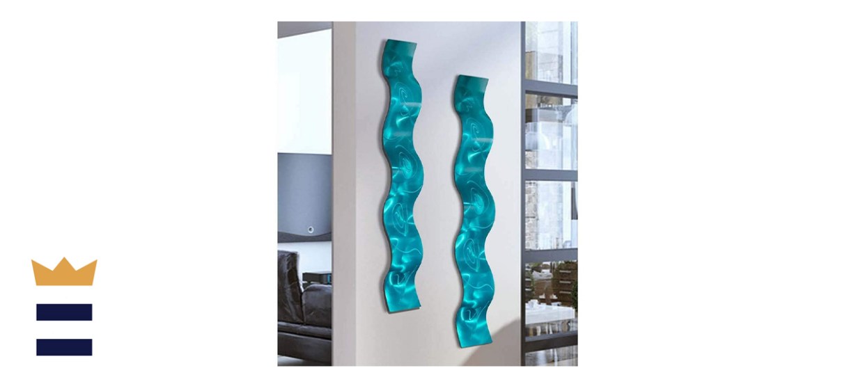 Statements2000 Aqua Wave 3D Abstract Metal Wall Art