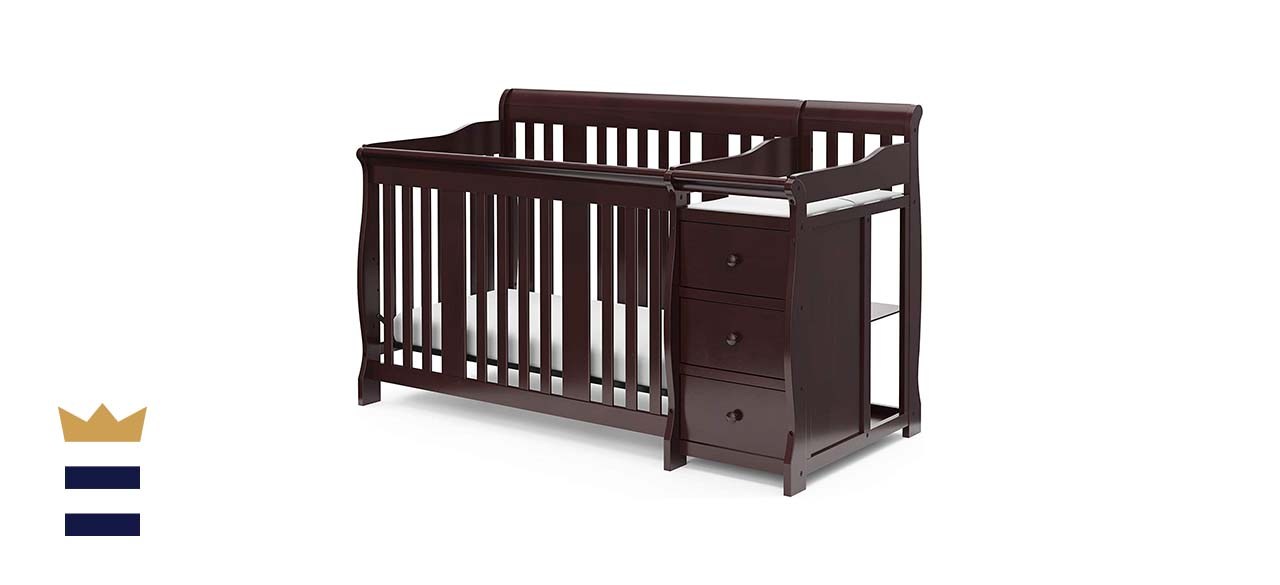 Storkcraft Portofino 4-in-1 Fixed Side Convertible Crib and Changer