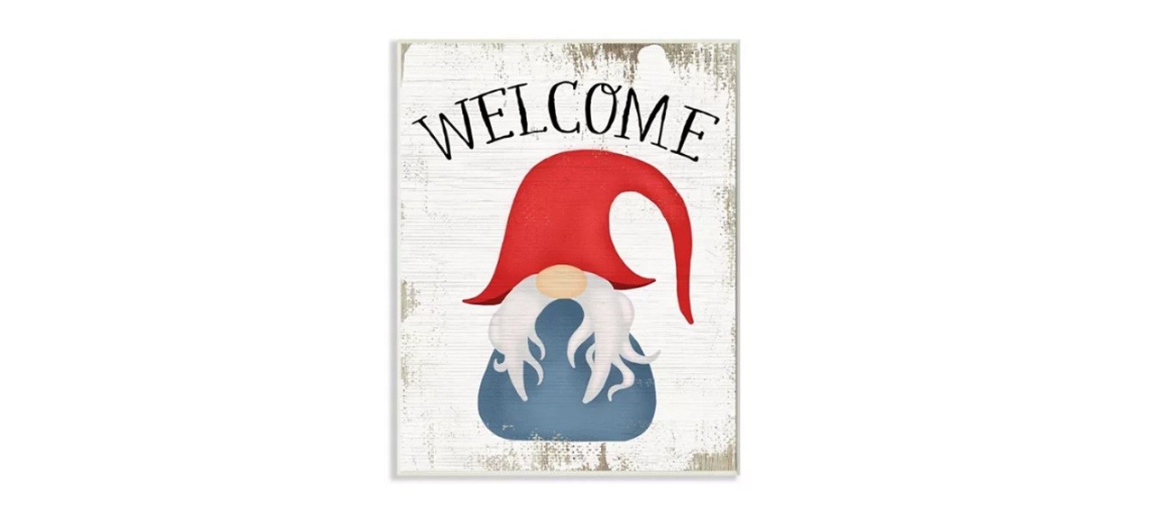 Stupell Home Decor Gnome Welcome Sign