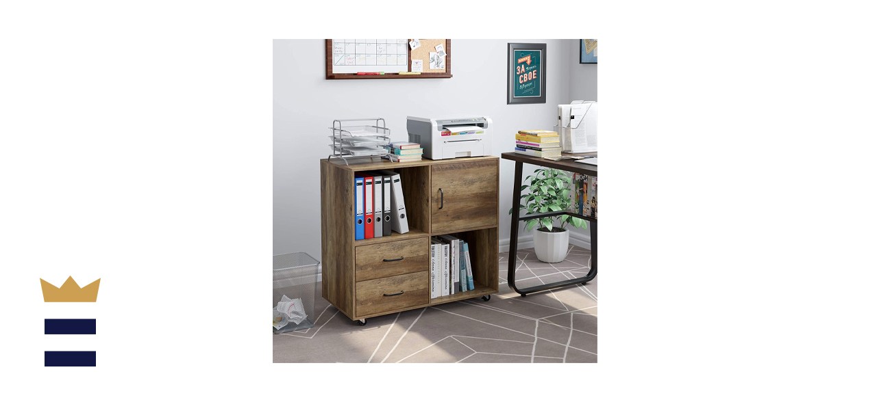 HOMECHO Lateral File Cabinet with 2 Drawers