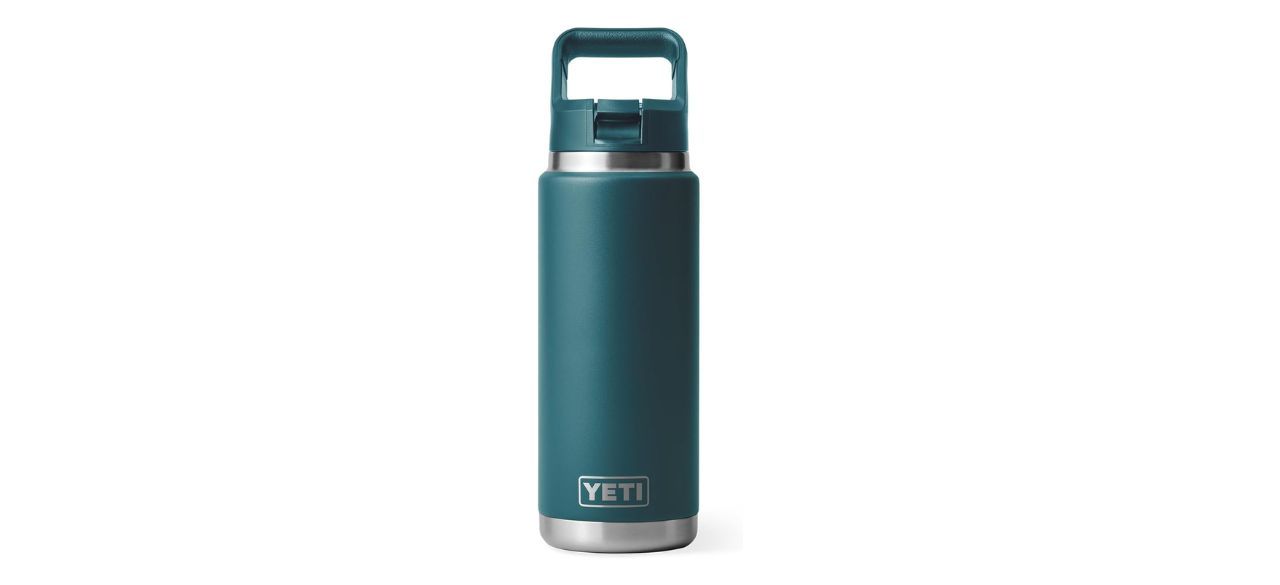 Yeti Rambler 26-ounce Bottle in teal on white background
