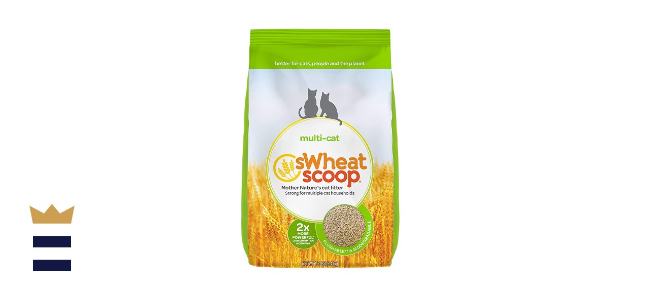 sWheat Scoop Multi-Cat Unscented Clumping Wheat Cat Litter