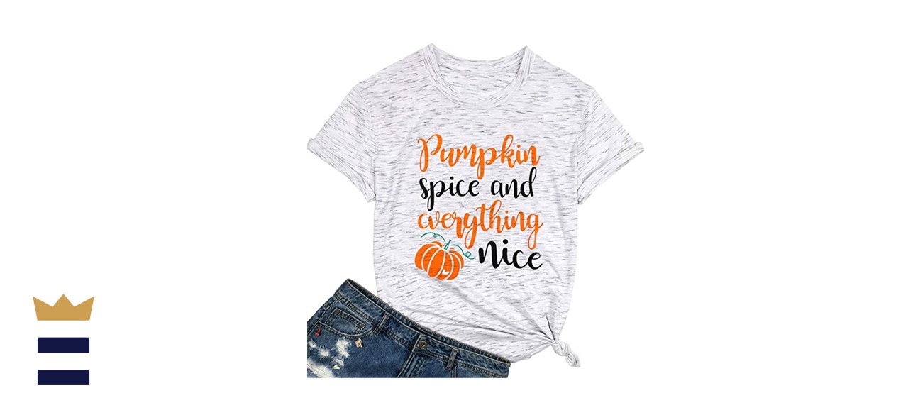 Pumpkin Graphic Letter Print T-Shirt