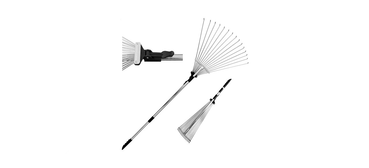 Tabor Tools Telescopic Metal Rake