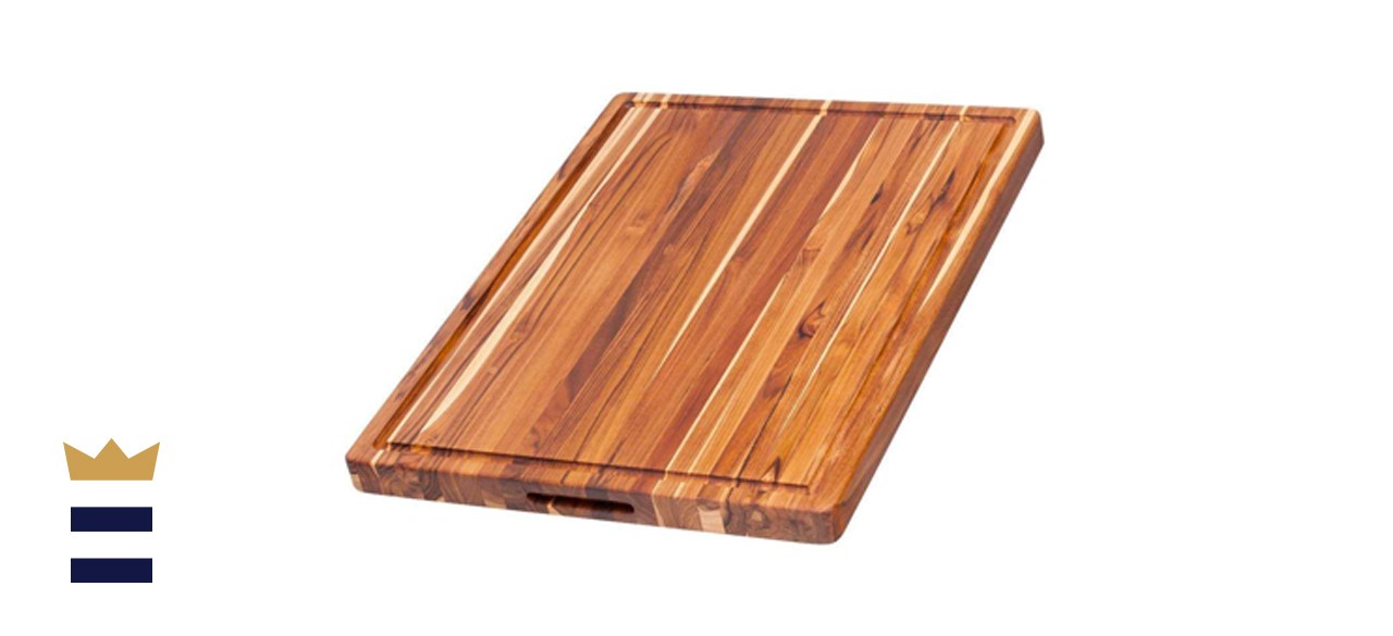 TeakHaus Edge Grain Teakwood 20x15 Inch Cutting Board