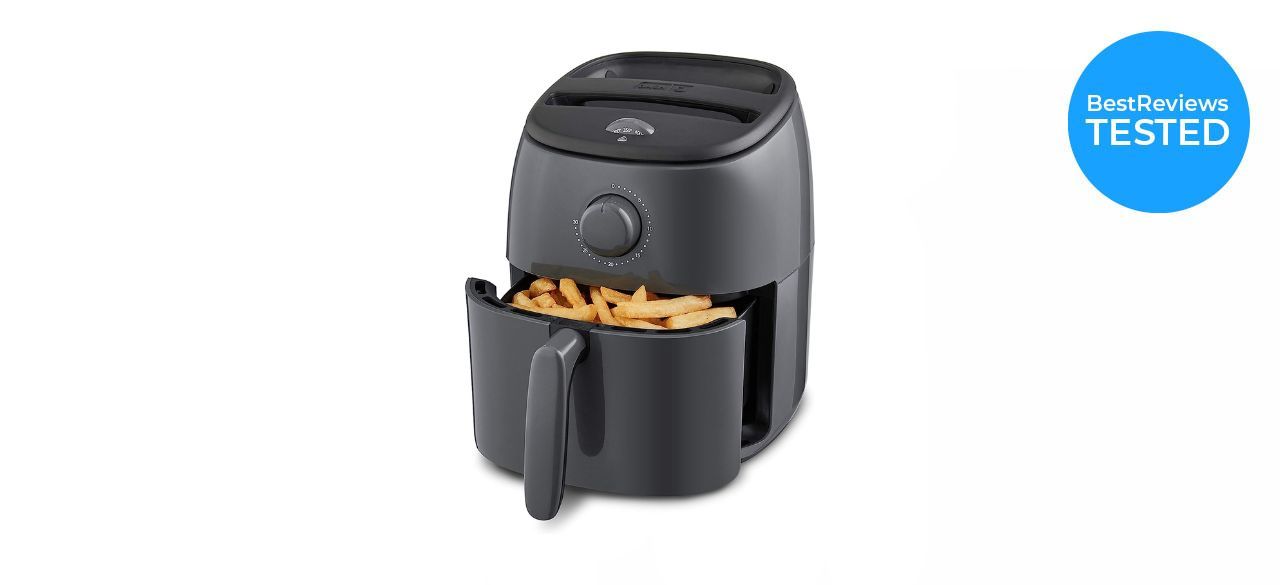 a Dash Tasti-Crisp Air Fryer with fries in the basket